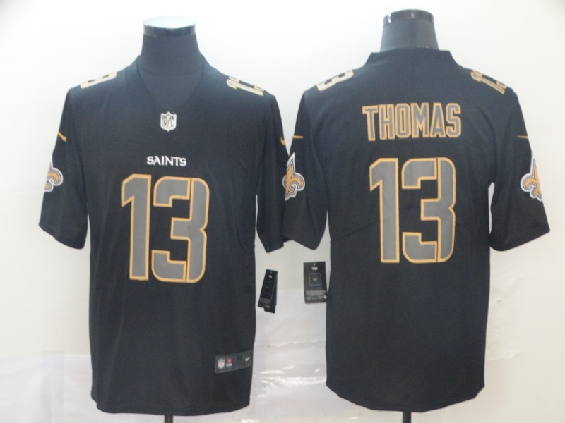 Men's New Orleans Saints Michael Thomas #13 Black Authentic Jersey